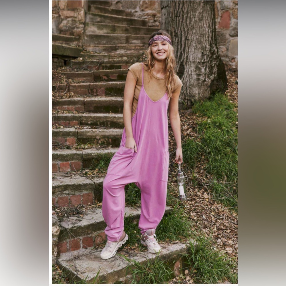Free People NWT Hot Shot Onesie Size Large in Raspberry Punch